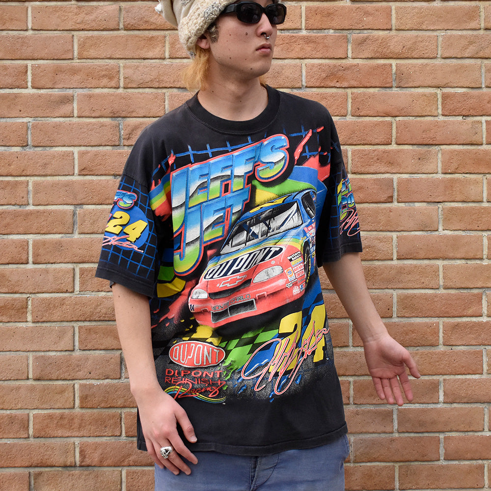 90's CHASE Authentics AOP! Racing Tシャツ USA製 240215H