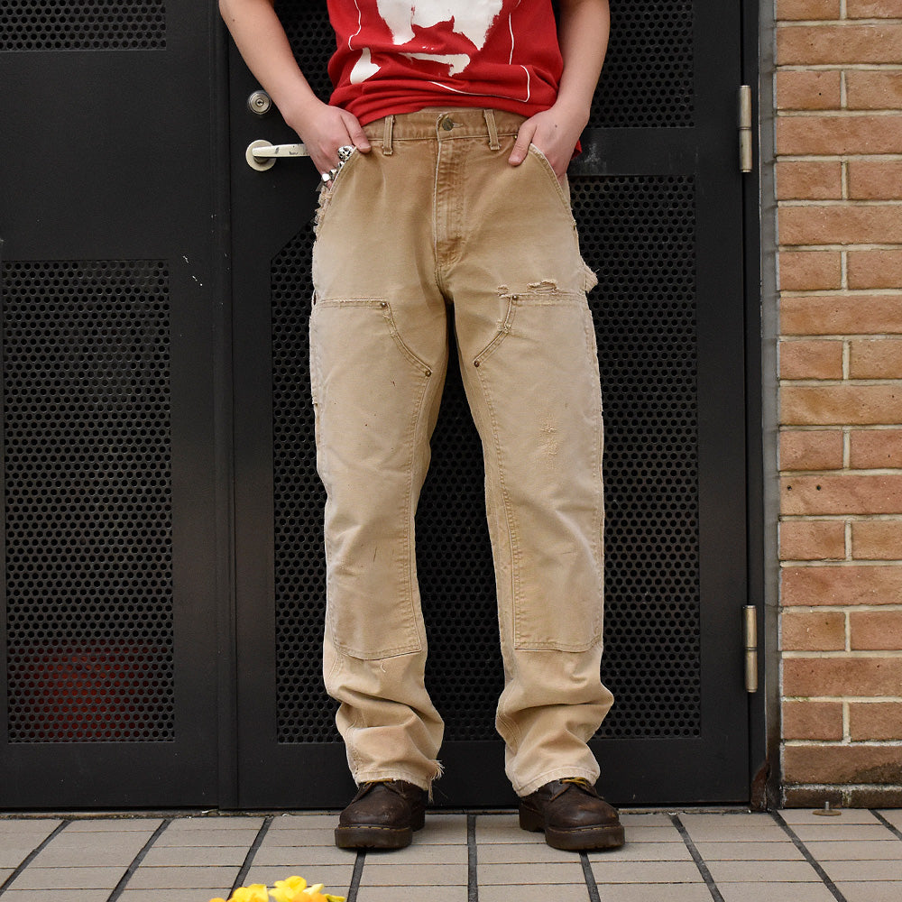 雰囲気◎ Carhartt ダブルニー ブラウンダック ペインターパンツ USA製 250327H