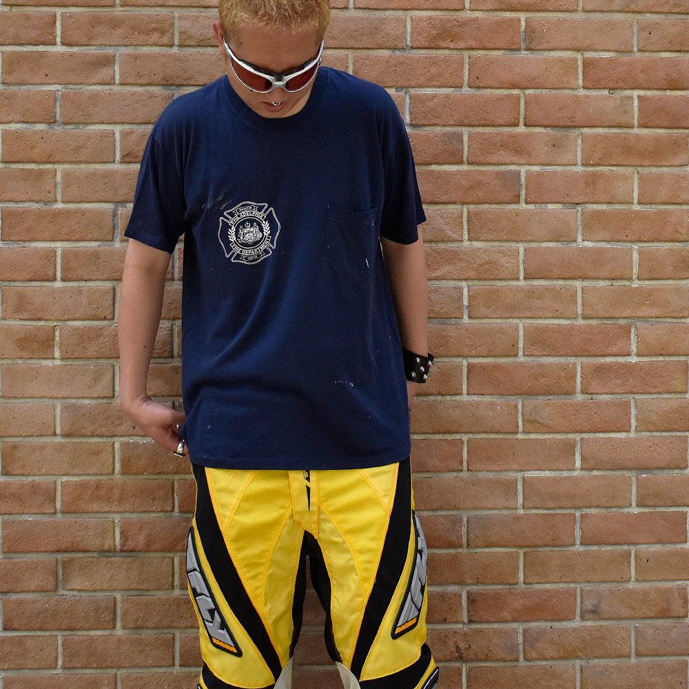 70's~ ペンキ! “Philadelphia Fire Department“ ポケット付き Tシャツ 250728H