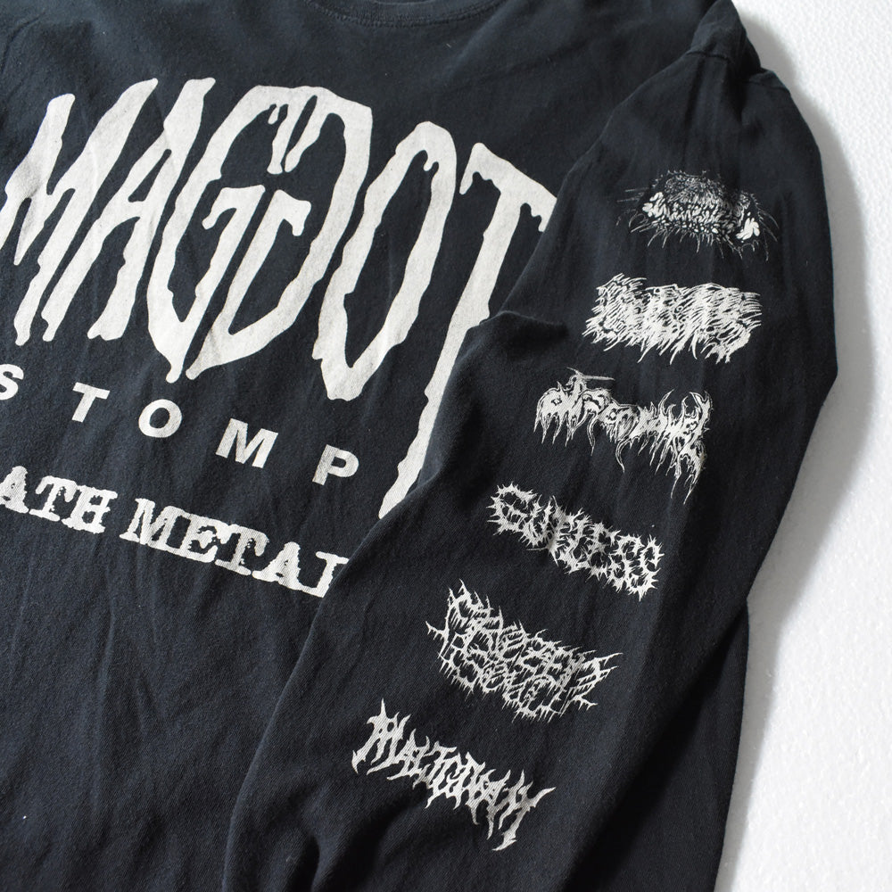 デッドストック! Maggot Stomp "Death Metal Roster" ロングスリーブ Tシャツ 250930