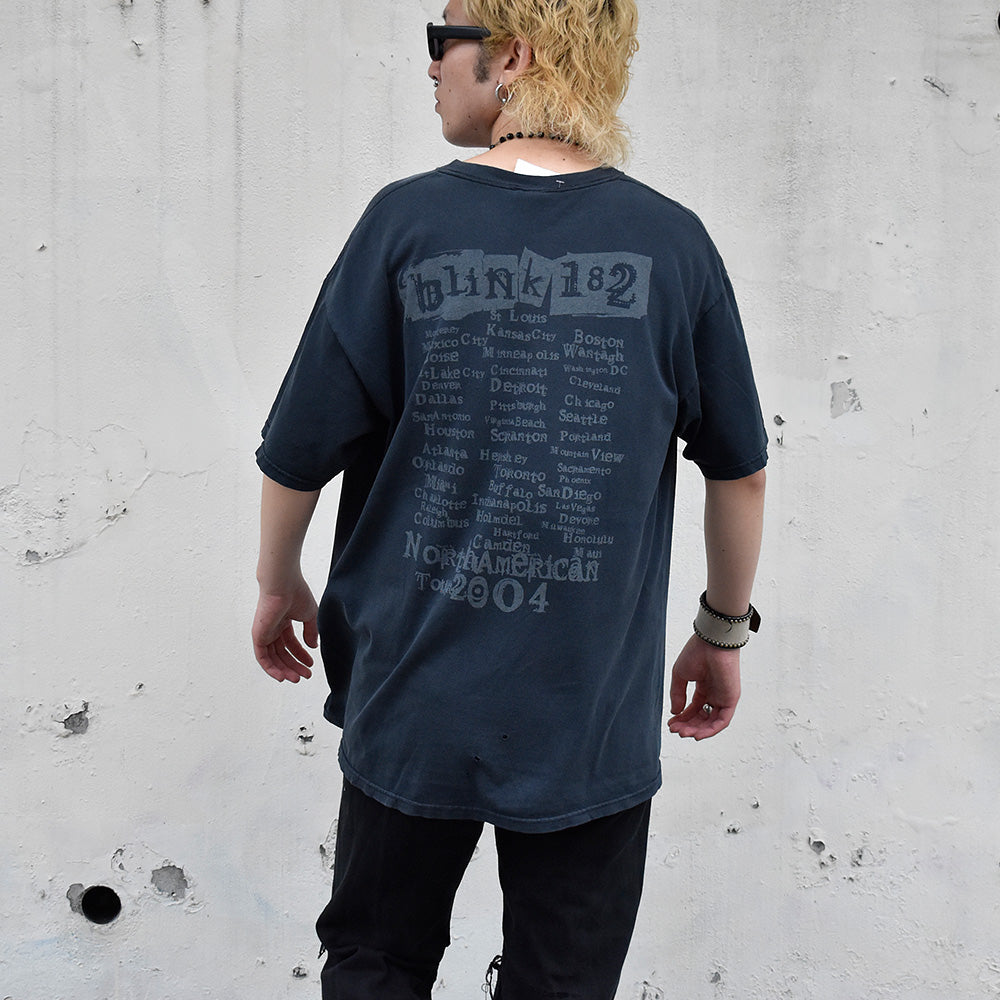 Y2K blink-182 “North American Tour 2004” Tシャツ 240706H