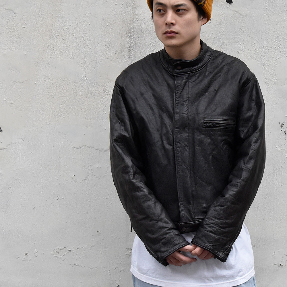 80's~ CHAMPLAIN LEATHER シングルレザージャケット USA製 250324H