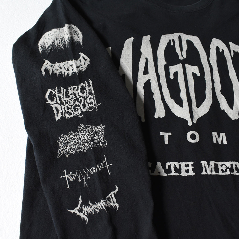 デッドストック! Maggot Stomp "Death Metal Roster" ロングスリーブ Tシャツ 250930