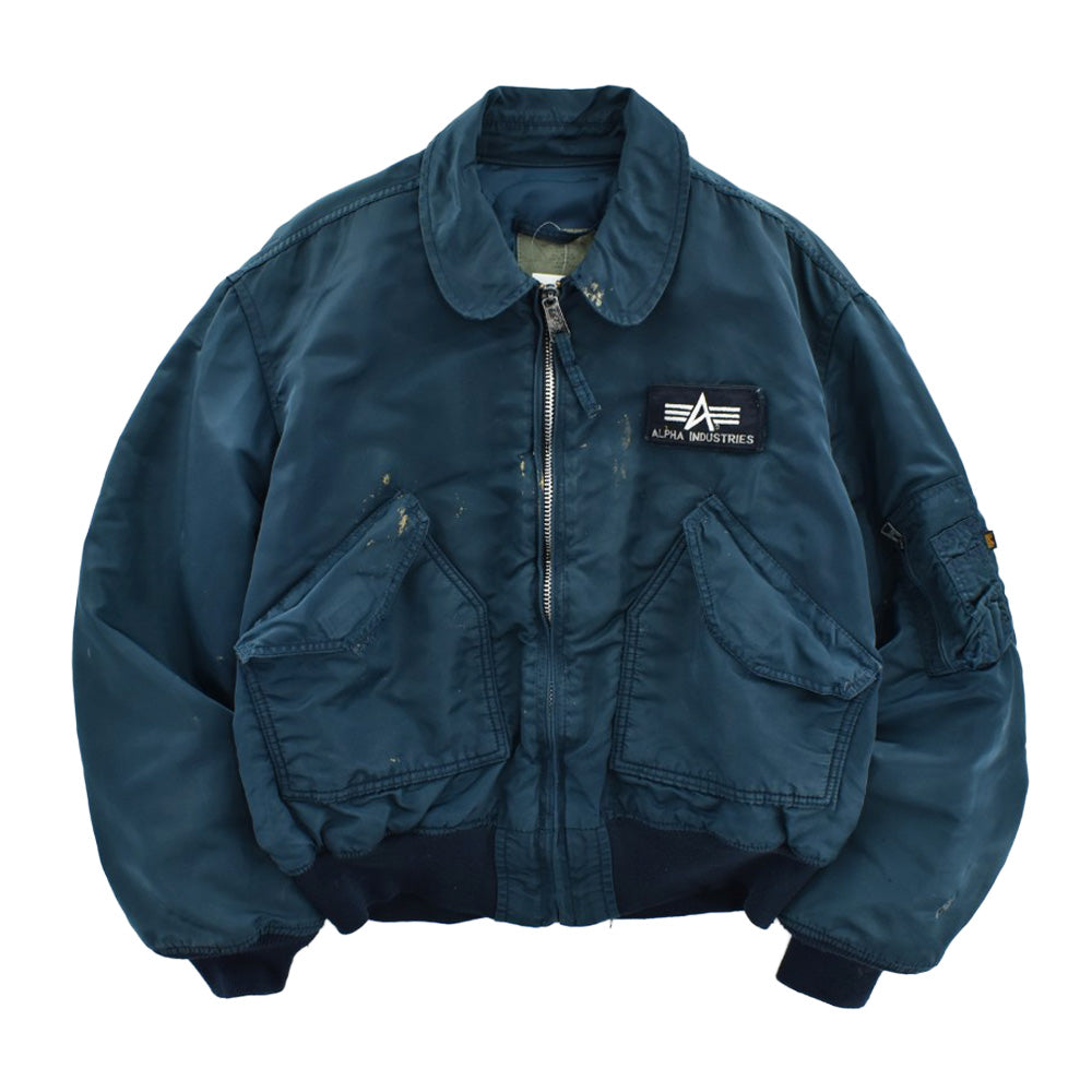 アルファ CWU-45 フライトジャケット 青緑 90's ALPHA INDUSTRIES CWU-45/P フライトジャケット 260127H
