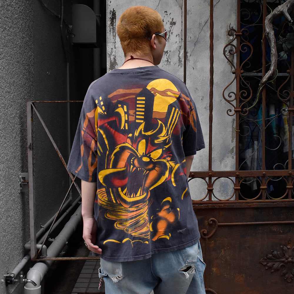 90's AOP! Looney Tunes “タズマニアンデビル” Tシャツ 250413H