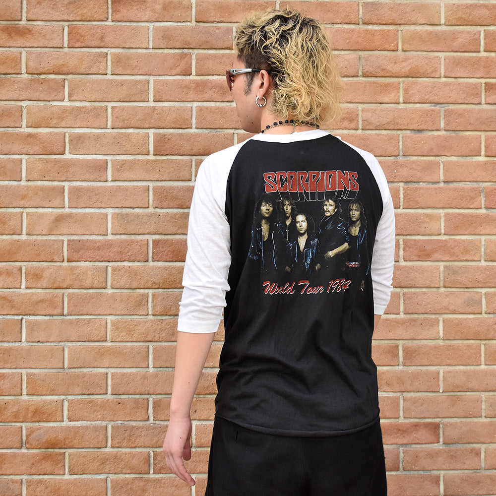 80's Scorpions “World Tour 1984“ ラグランスリーブTシャツ 240907H