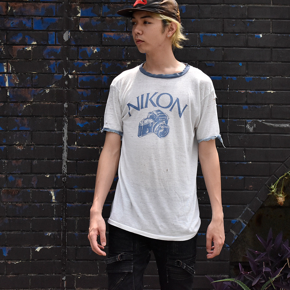 70's “NIKON-F2” リンガーTシャツ 250707H