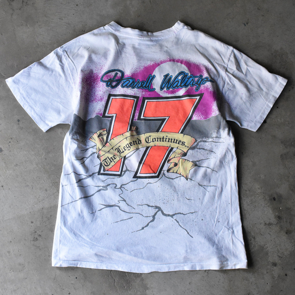 90's Hanes “Darrell Waltrip #17” AOP レーシング Tシャツ USA製 240415
