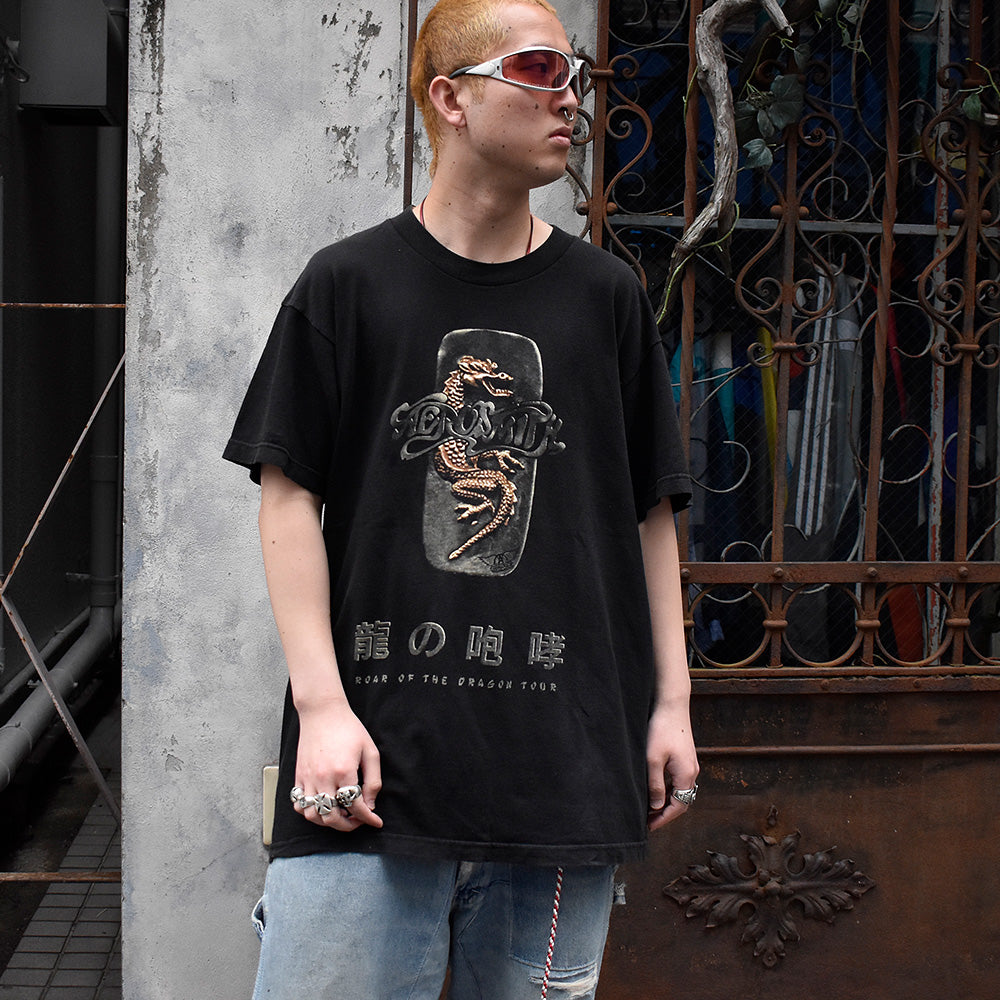 90’s~ Aerosmith ROAR OF THE DRAGON “龍の咆哮” Japan Tour Tシャツ 250412H