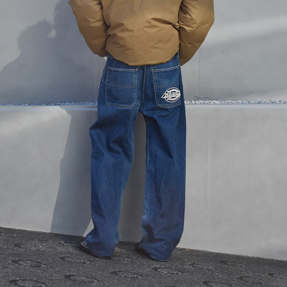 90's~ Dickies Big刺繍ロゴ! デニムワークパンツ 250113H