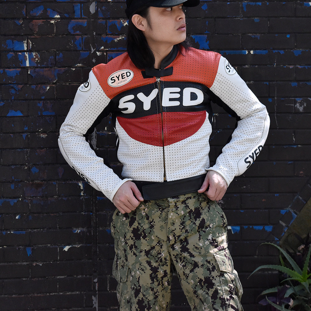 80's SYED Leathers モーターサイクル レザージャケット 240311H