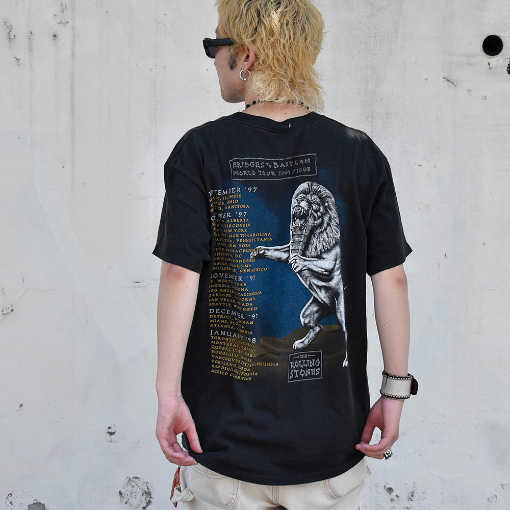 90's The Rolling Stones “Bridges to Babylon World Tour” ロック Tシャツ 240708H