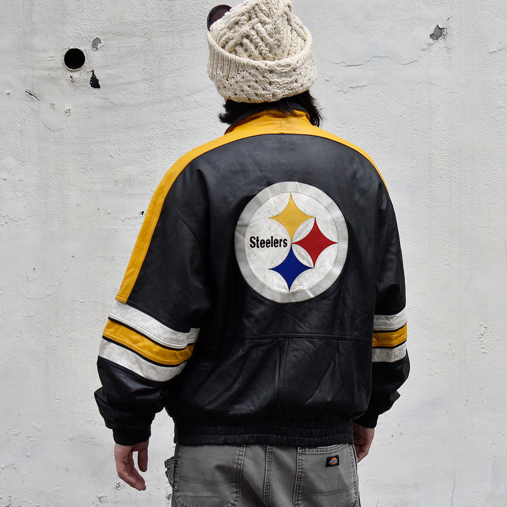 90's STARTER NFL “Pittsburgh Steelers” レザージャケット 240122H