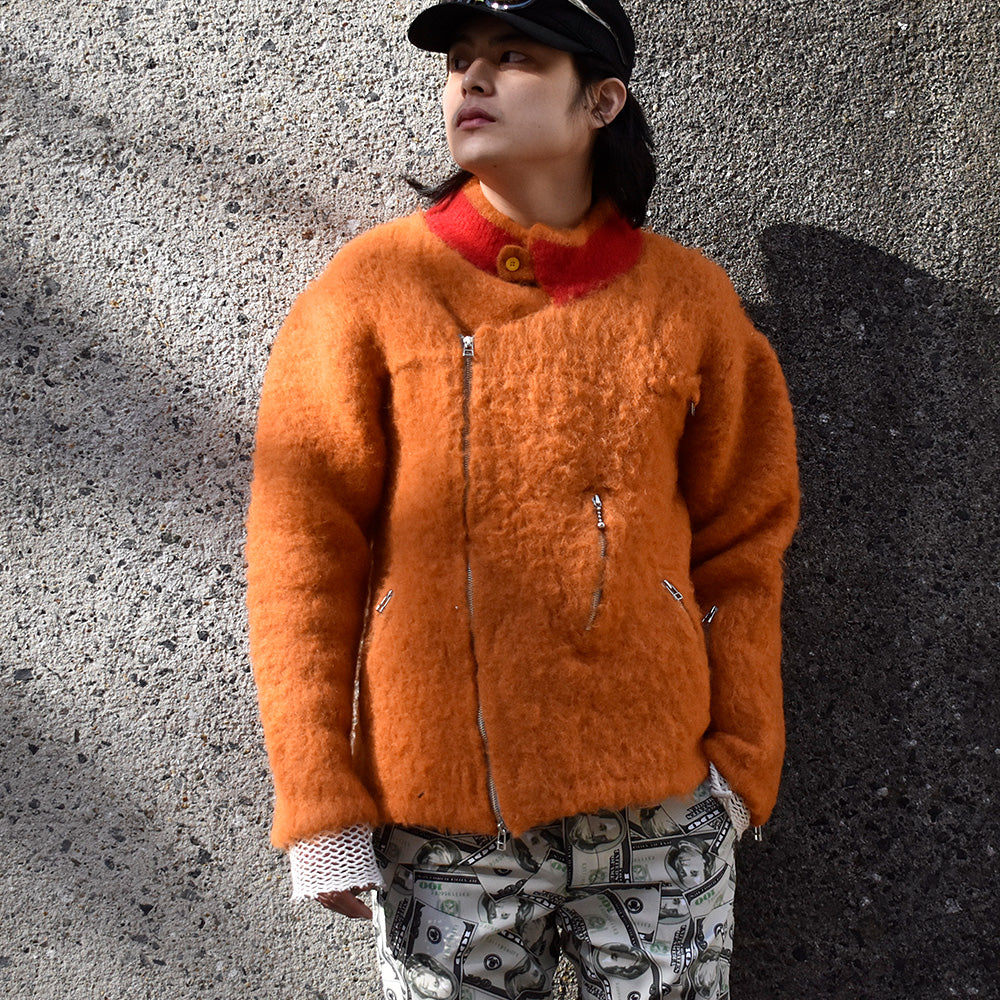 blackmeans モヘア ライダースニット 945-78TKN26-1 240115H