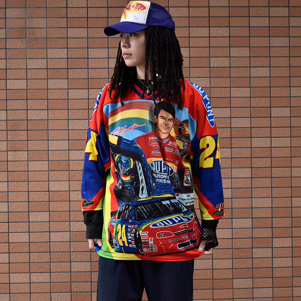 90's Racing “Jeff Gordon“ AOP! ロングスリーブシャツ USA製 240225H