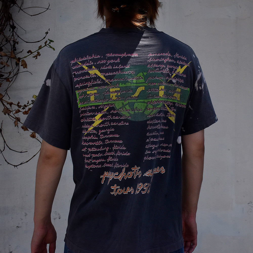 90's ダメージ! Tesla "Psychotic Supper Tour 1992" ロック Tシャツ 230901H