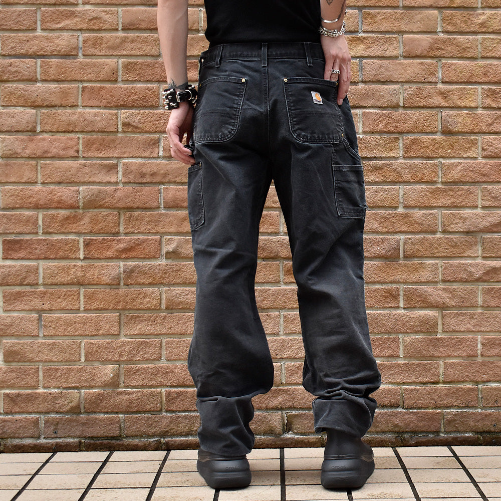 Carhartt ブラック! ダブルニー ダック ペインターパンツ USA製 240430H