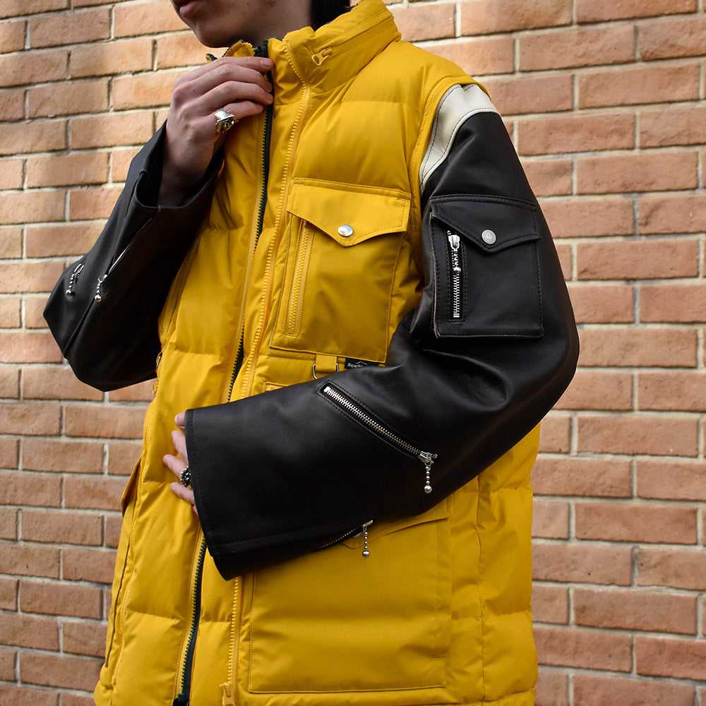 blackmeans×Hayachine Made 2Way リバーシブル レザー×ダウン マウンテンジャケット 945-79TJ400-1 250102H/250128H