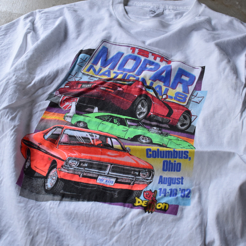 【最新入荷】 90's “MOPAR NATIONALS” クラシックカー プリント Tシャツ USA製 陸上用シャツ