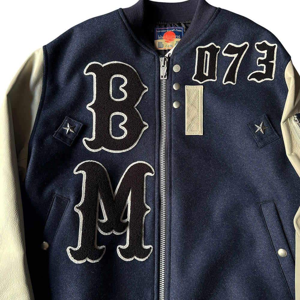 blackmeans レザー×ウール アワードジャケット 945-79TJ404-1 241115H