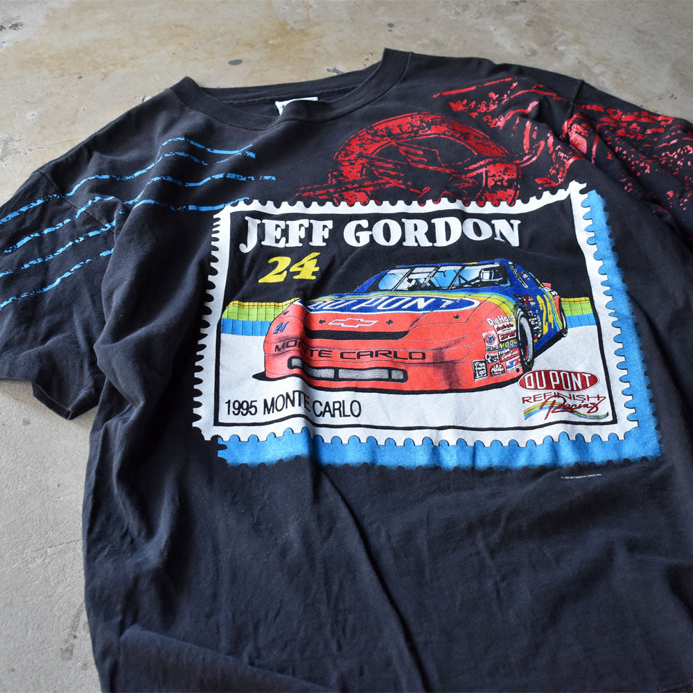 90’s NASCAR “Jeff Gordon/ジェフ・ゴードン #24” AOP! レーシング Tシャツ USA製 240919