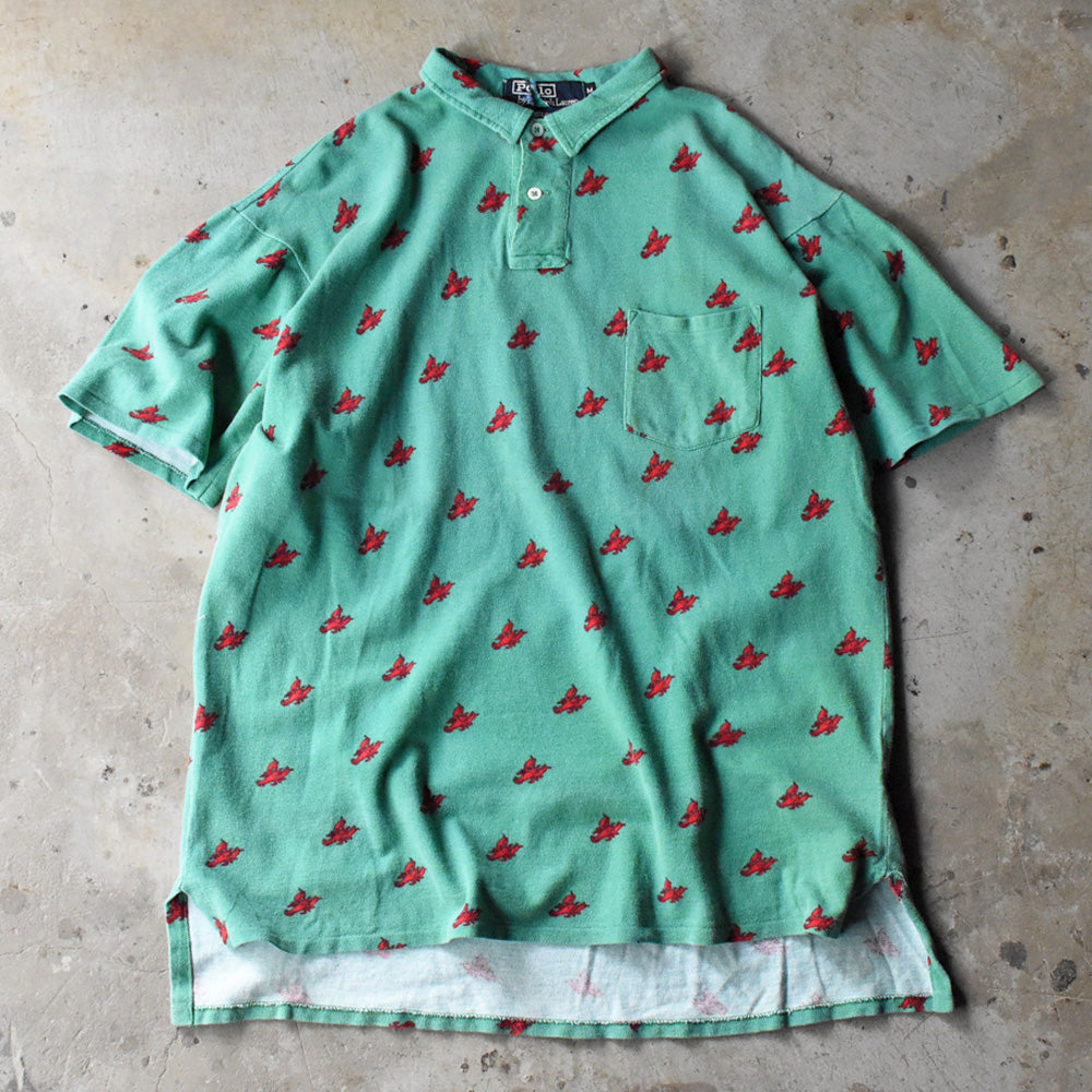 【超レア】　Polo RalphLauren アロハシャツ　ロブスター 80's Polo Ralph Lauren ロブスタープリント ポロシャツ USA製