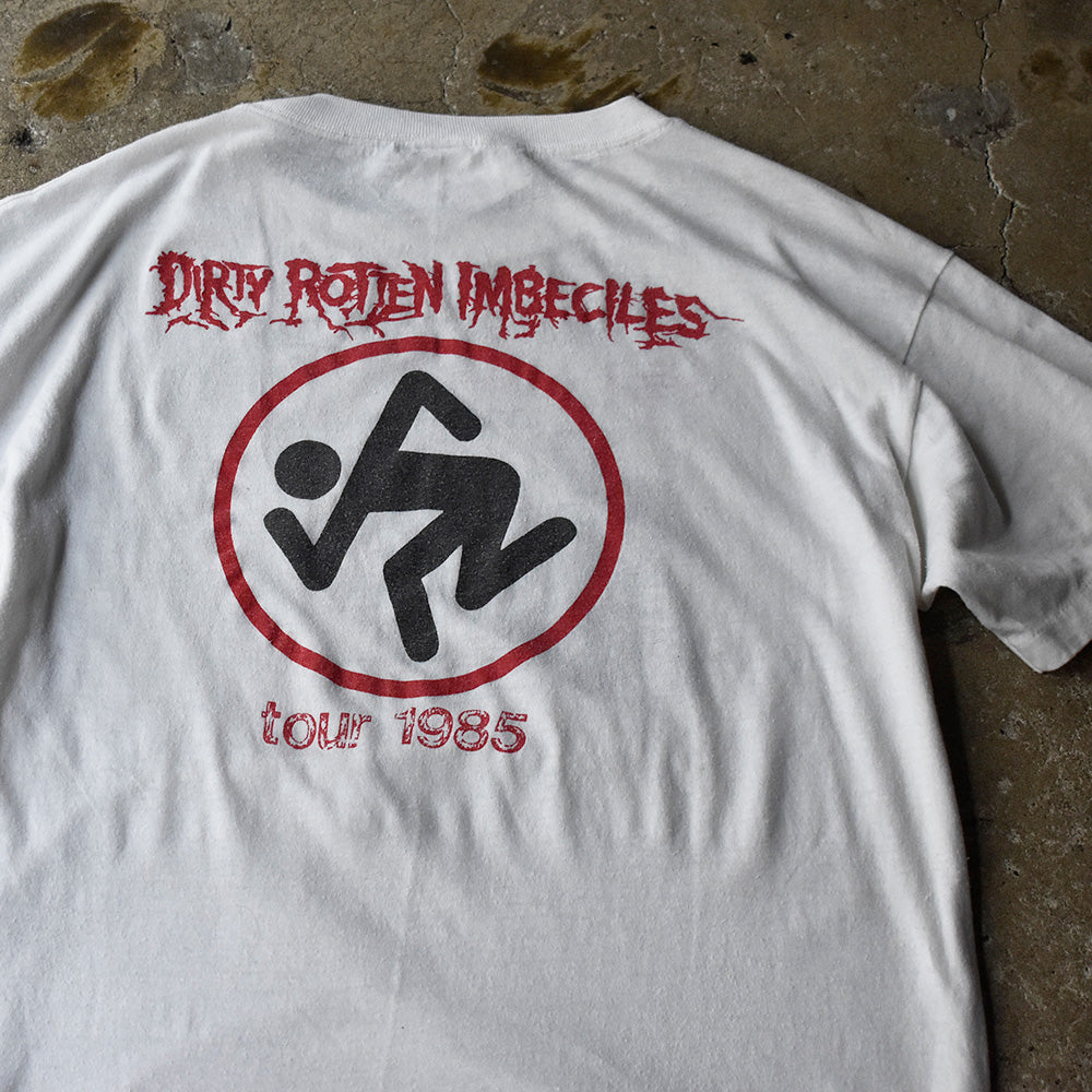 80's D.R.I./Dirty Rotten Imbeciles “Violent Pacification” Tour Art by Kevin Bakos ロック Tシャツ 250709H