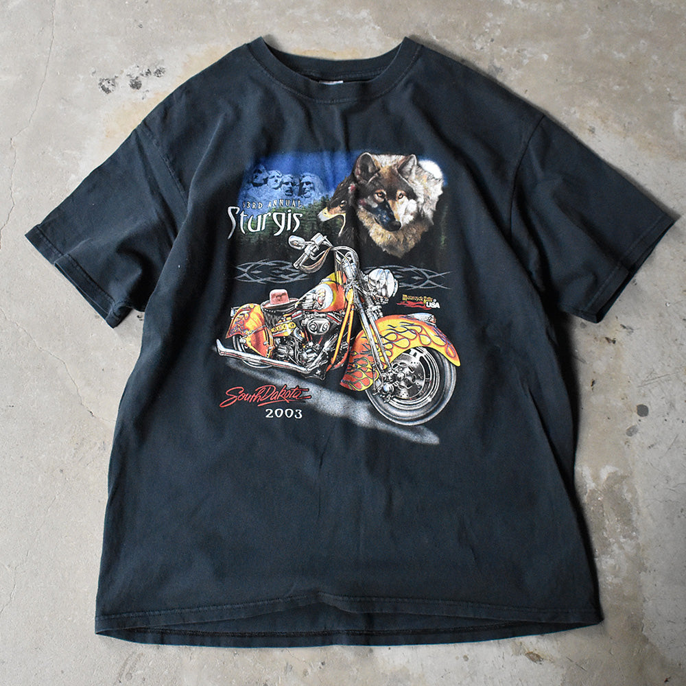 Y2K “BIKE WEEK 2003” 両面プリント バイク Tシャツ 240912