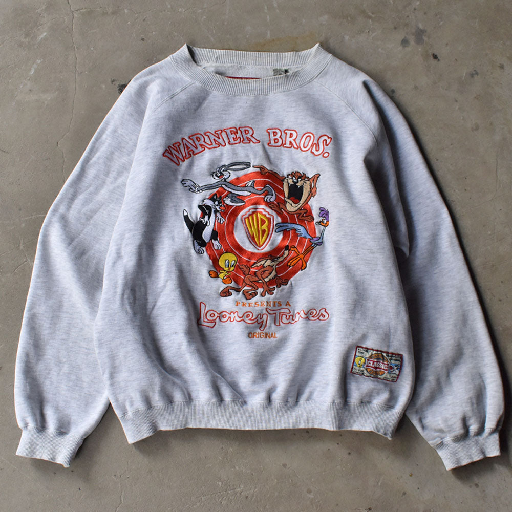 90's Looney Tunes “Warner Bros.ロゴ” 刺繍 スウェット 230924