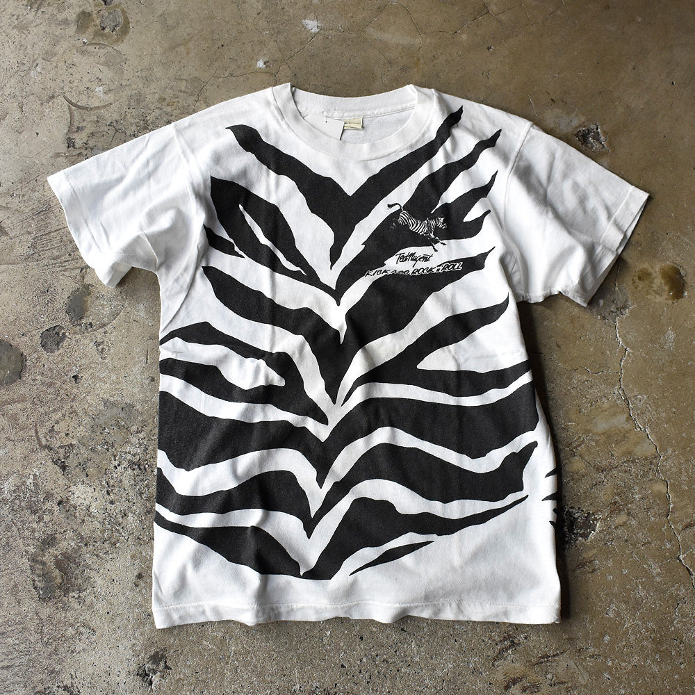 90's Ted Nugent “Kiss My Ass” ゼブラ柄 ロック Tシャツ 250725H