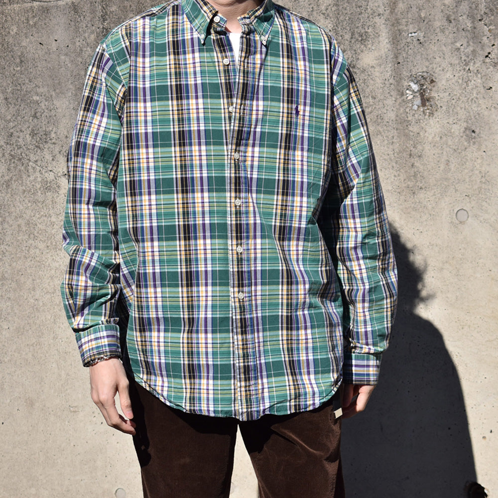 Ralph Lauren “CLASSIC FIT” タータンチェック ボタンダウンシャツ 240327 S2062