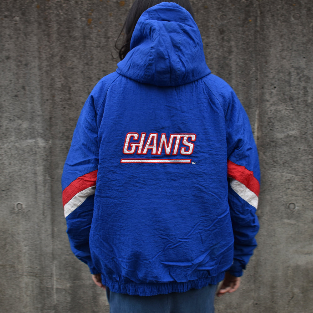 90’s STARTER “NFL New York Giants” 中綿入り フード ナイロンジャケット 231209