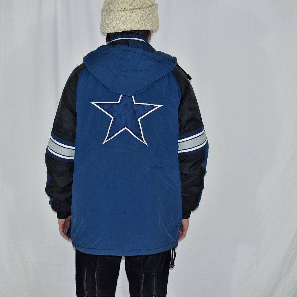90’s STARTER “NFL COWBOYS” 中綿入り フード付き ナイロンジャケット 240208