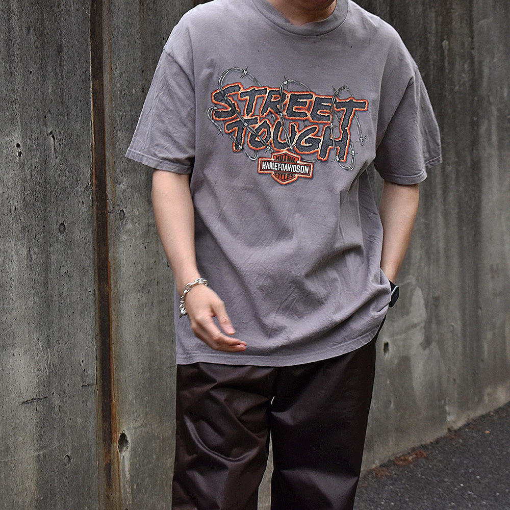 Y2K Harley-Davidson/ハーレー・ダビッドソン “STREET TOUGH” Tシャツ USA製 230425