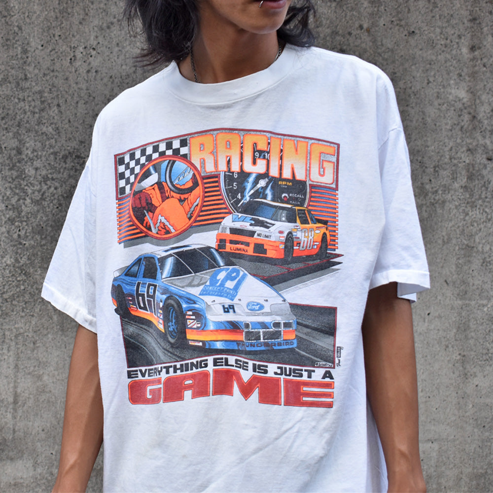 90's　“EVERYTHING ELSE IS JUST A GAME” レーシング Tシャツ　USA製　230712