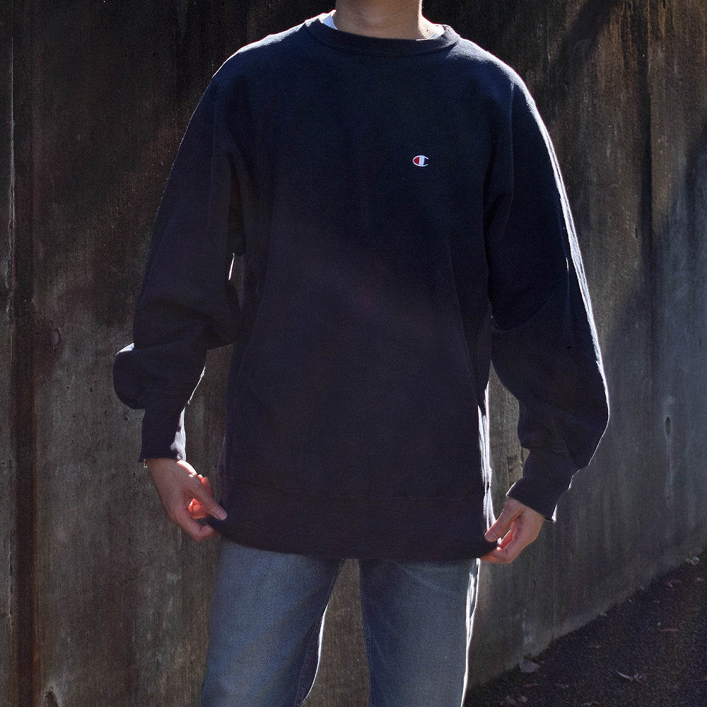 90’s Champion 目つき NVY RWスウェット USA製 231015