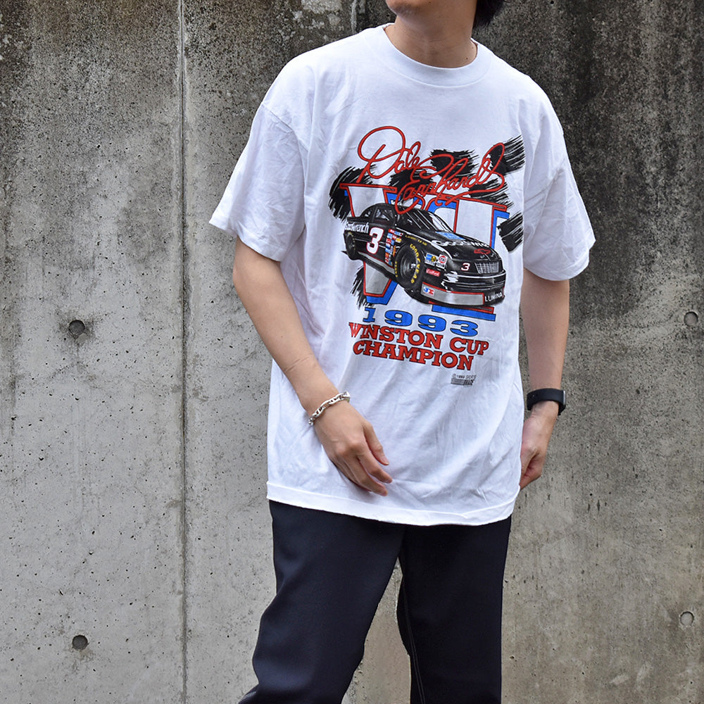 90's デッドストック! Dale Earnhardt #3 “1993 Winston Cup Champion” レーシングTシャツ USA製 230531