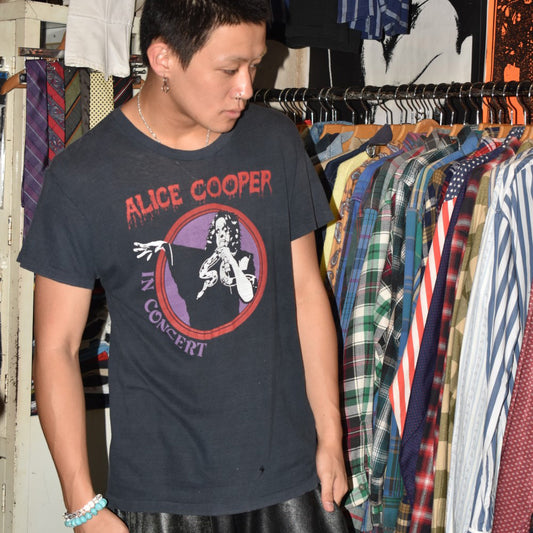 70's Alice Cooper "IN CONCERT" スネーク ロックTシャツ 260811H