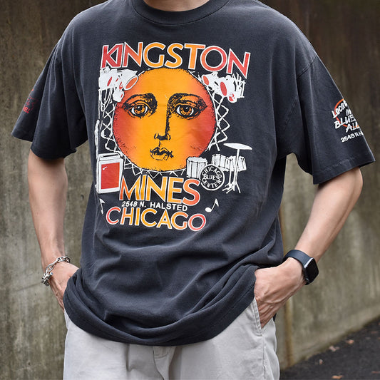 90's　"Kingston Mines" ブルースライブハウス Tシャツ　USA製　230910
