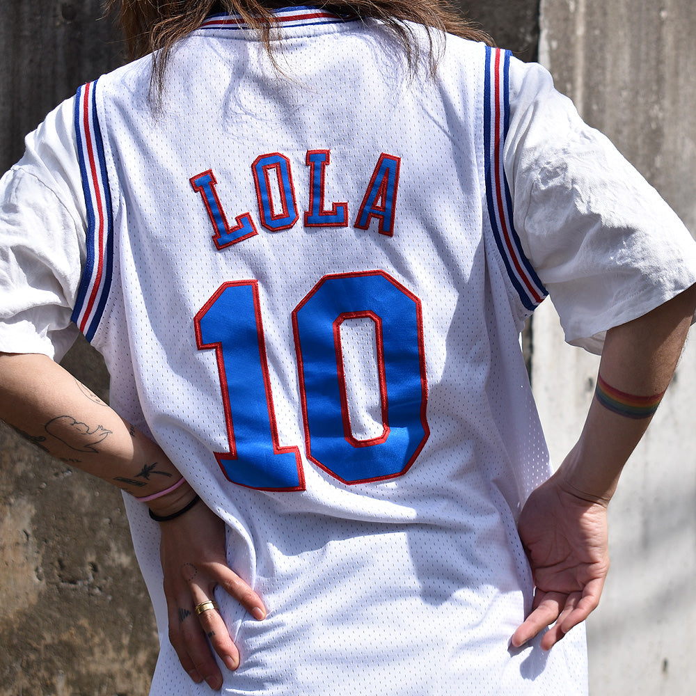 90's Champion “SPACE JAM / Tune Squad / Lola Bunny #10” 海外アニメ ムービー キャラ バスケゲームシャツ 230513H