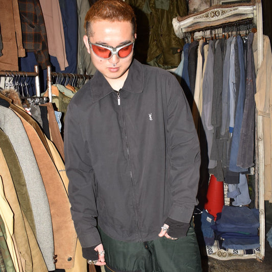 90's Yves Saint Laurent pour homme スウィングトップ ジャケット 黒 260203H