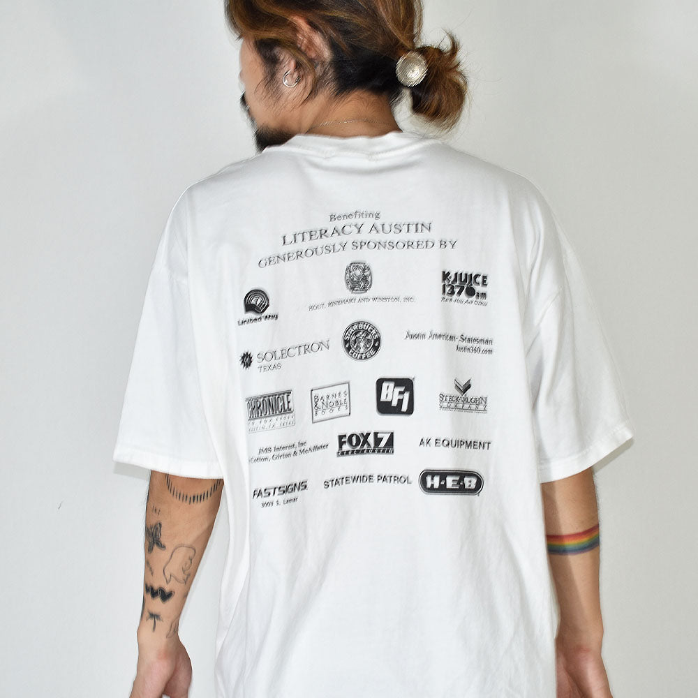 90's "BOOK FEST '98" アート アニマルプリント Tシャツ 230715