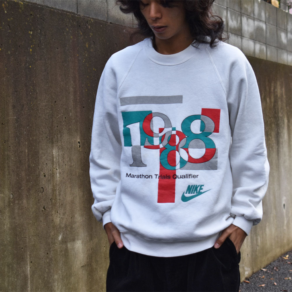 80’s NIKE “1988 marathon trials qualifiers” ロゴ スウェット USA製 231015