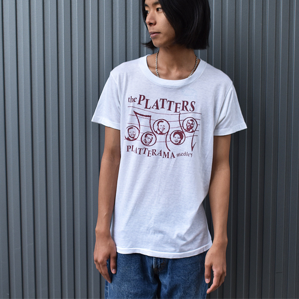 80’s The Platters “PLATTERAMA medley” バンドTシャツ USA製 230927