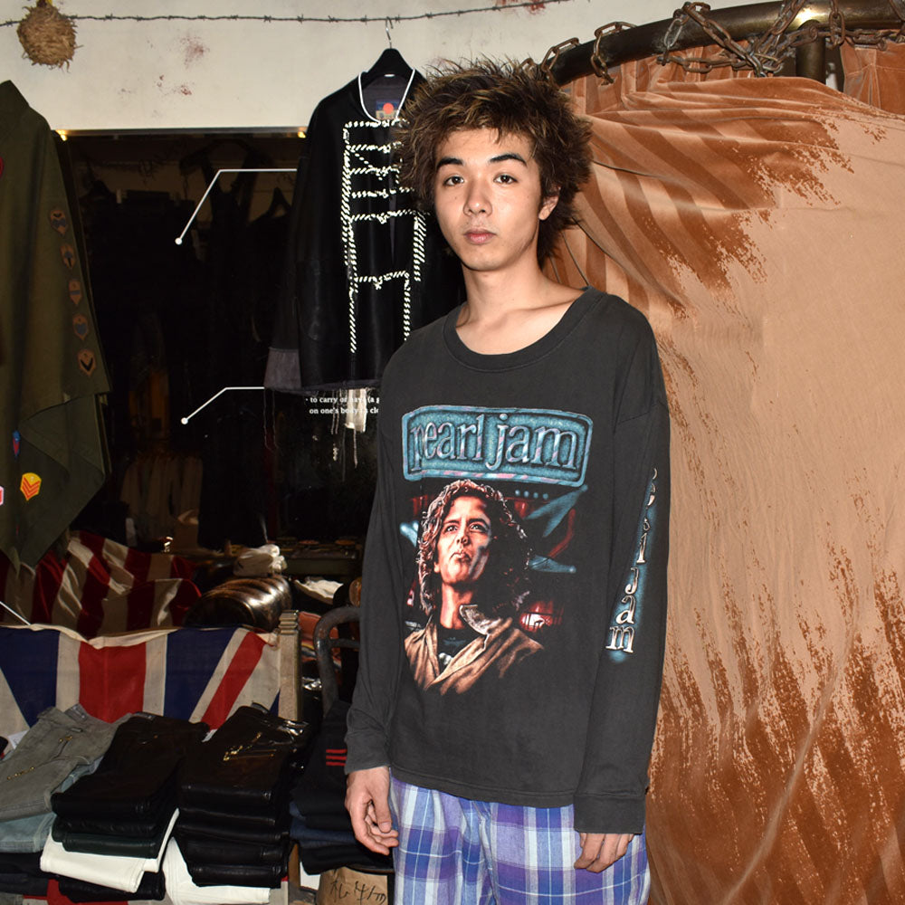 90's Pearl Jam “Eddie Vedder” 袖プリント入り ロック Tシャツ 250919H