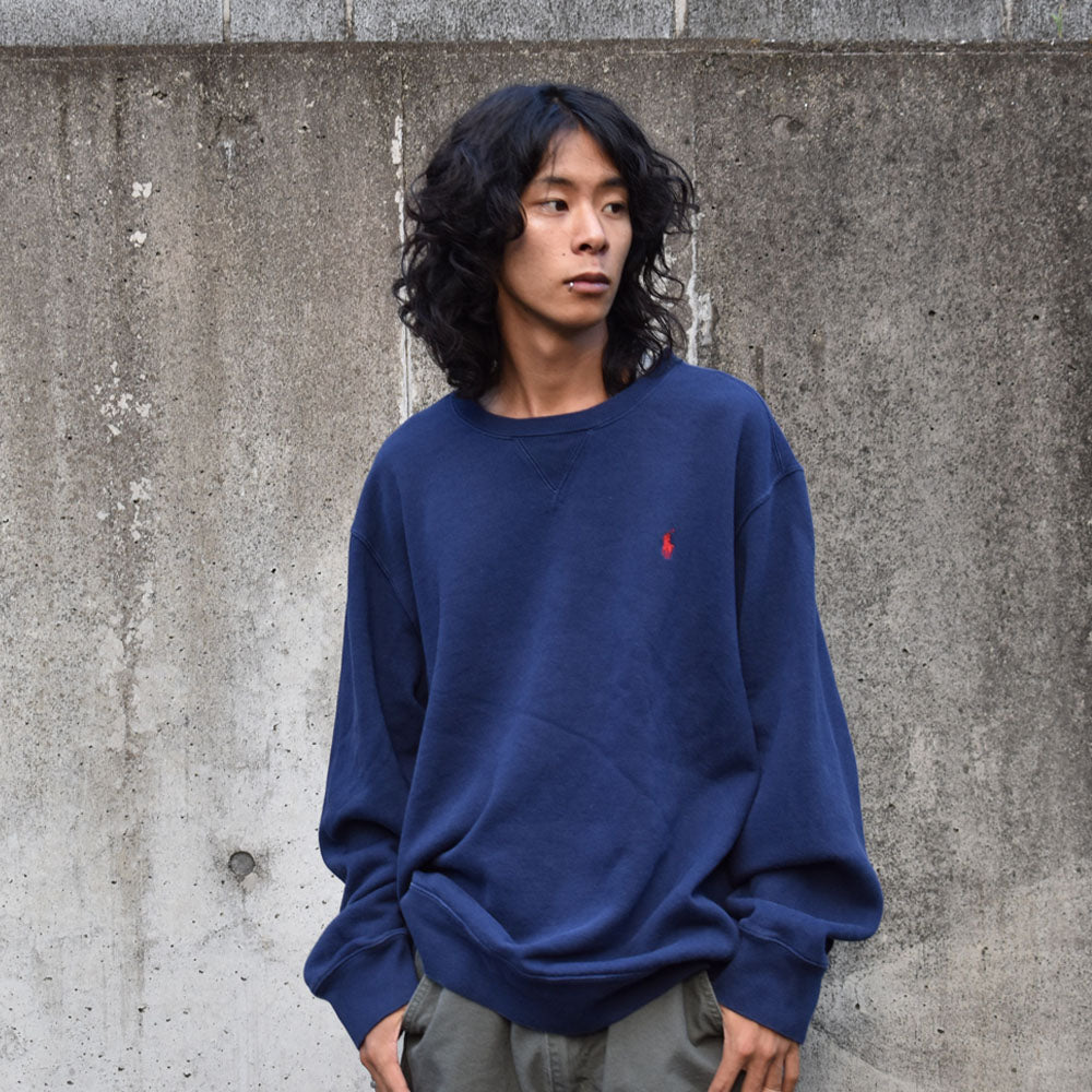 90's Polo Ralph Lauren ワンポイント NVY スウェット 230916