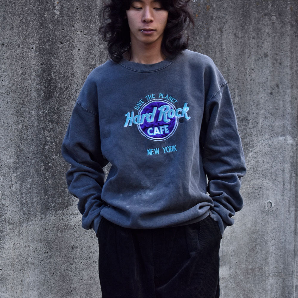 90’s Hard Rock Cafe 雰囲気抜群! ロゴ刺繍 スウェット USA製 231021
