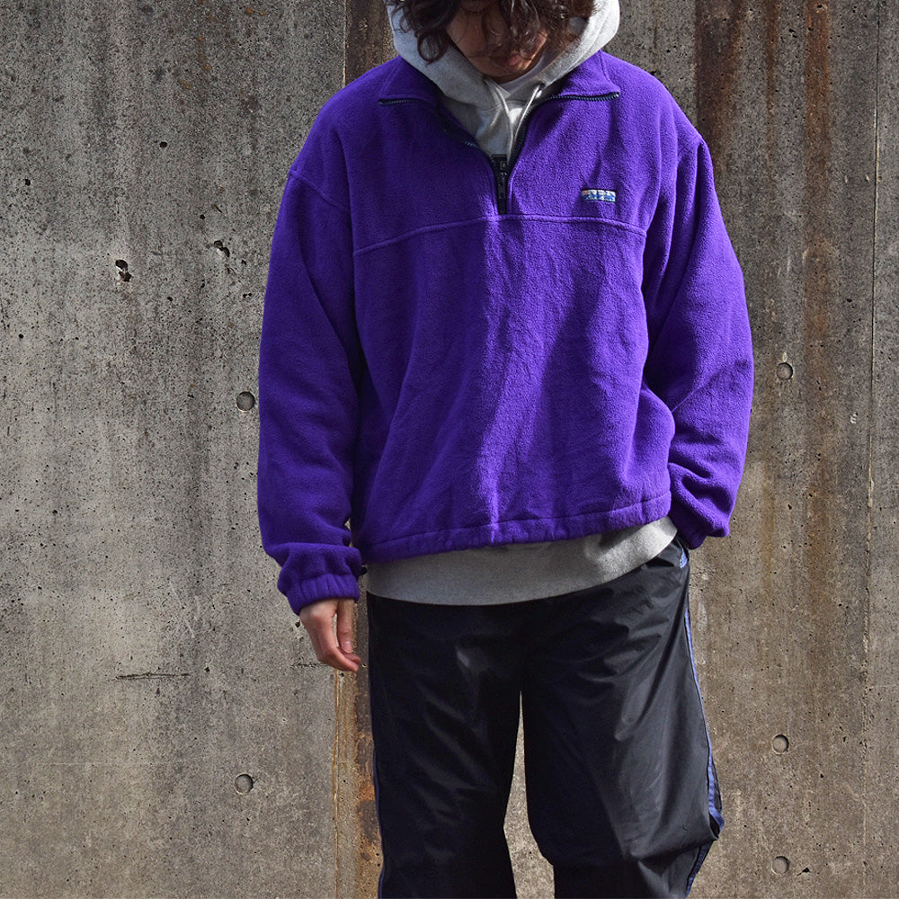 80’s Eddie Bauer 黒タグ! ハーフジップ フリース プルオーバー 231127