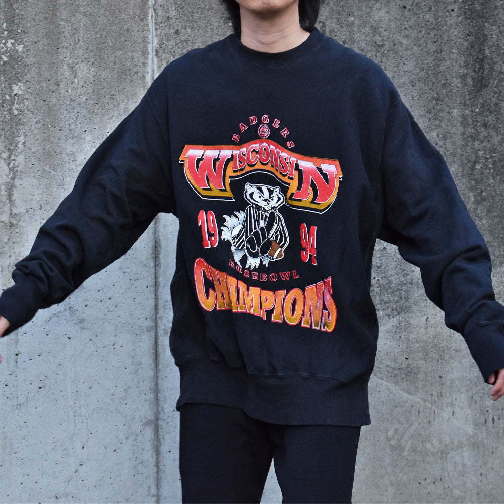 90’s REBEL “WISCONSIN CHAMPIONS” リバースタイプ スウェット 231102