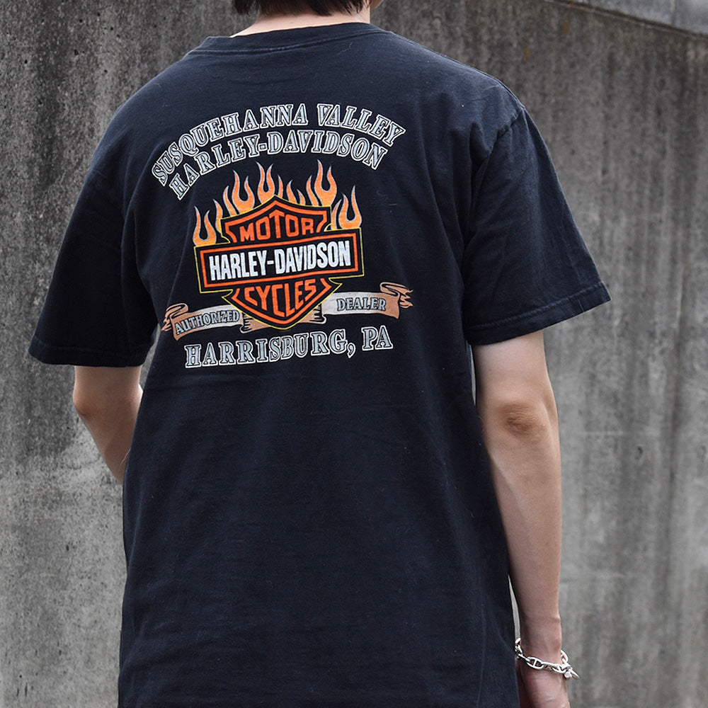 Y2K Harley-Davidson/ハーレー・ダビッドソン 両面プリント Tシャツ USA製 230720